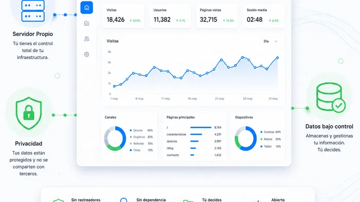 Analytics sin regalarle tus datos a Google