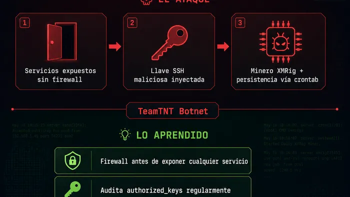 Audité un VPS y encontré un gusano que llevaba 6 días adentro