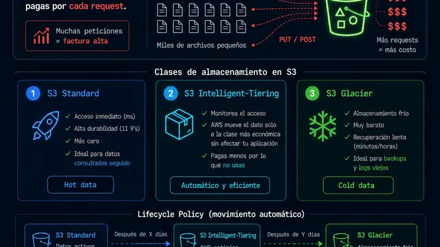 Tu factura de AWS no subió por el cómputo. Subió por lo que nunca miras