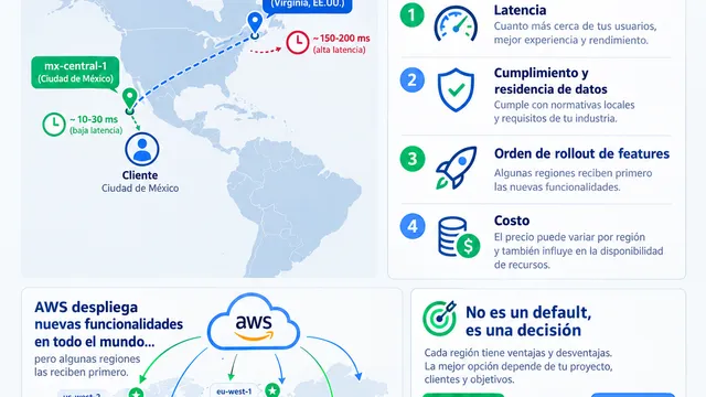 La región de AWS no se elige por costumbre